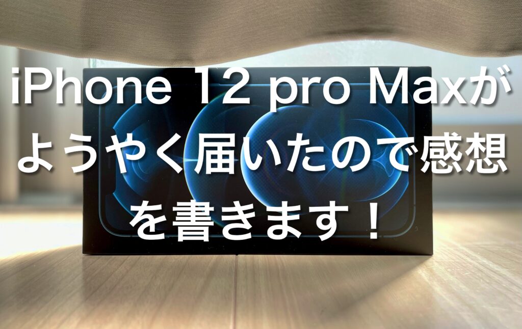 iPhone 12 Pro Max に機種変更したので今更ですが感想を書きます！