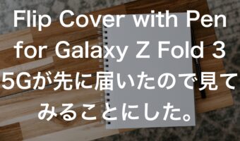 Flip Cover with Pen for Galaxy Z Fold 3 5Gが先に届いたので見てみることにした。