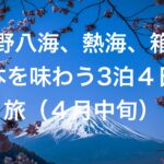忍野八海、熱海、箱根湯本を味わう3泊４日の旅2022年４月中旬（１日目）