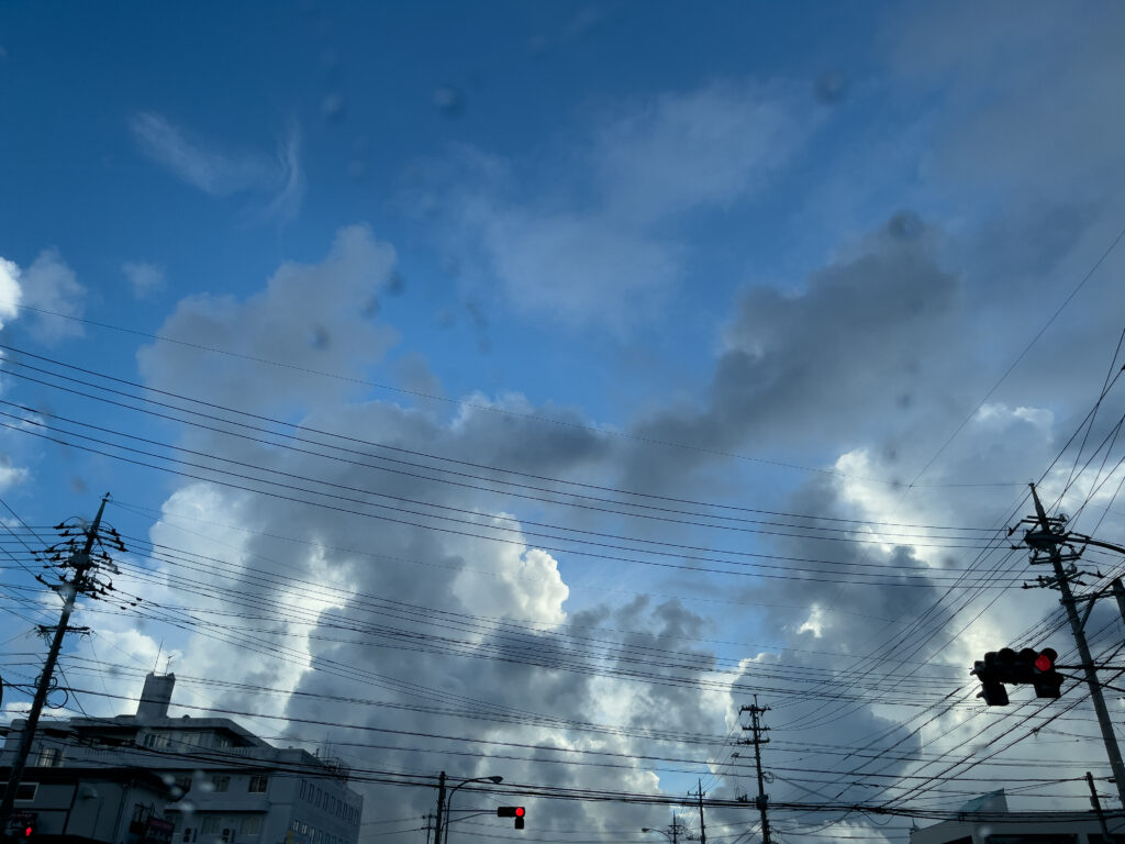 空と電線（iPhone 12 Pro Maxで撮影）